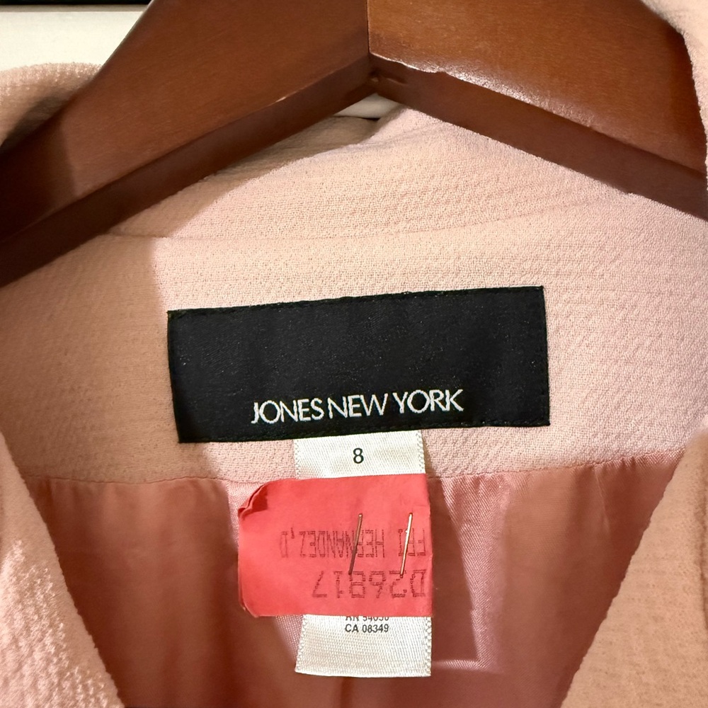 Jones New York Pink Blazer with Black Trim - Picture 4 of 5